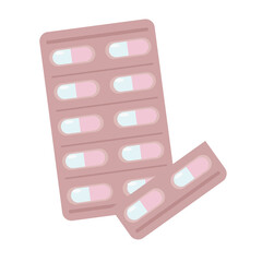 カプセル錠シートのイラスト素材