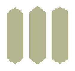 Islamic Decorative Ornamental Frame Templates Set