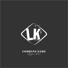 Naklejka premium Vector LK illustration of a logo for a company background abstract