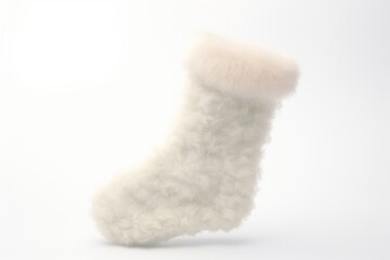 Christmas stocking white fur softness.