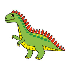 Obraz premium Cute cartoon dinosaur character vector illustration
