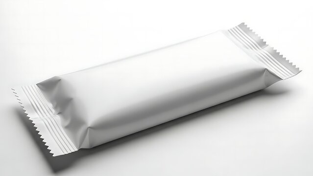 White Blank Candy Bar Wrapper Mockup for Branding.