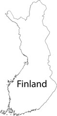 Finland Map Flag Design Vector Illustration