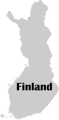Finland Map Flag Design Vector Illustration