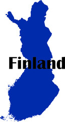 Finland Map Flag Design Vector Illustration