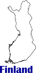 Finland Map Flag Design Vector Illustration