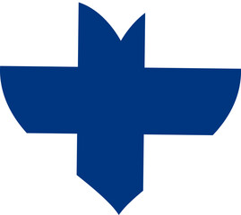 Finland Map Flag Design Vector Illustration