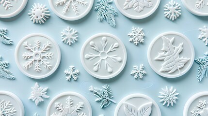 wax seal clipart in various shades of blue