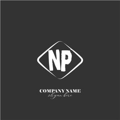 Vector NP illustration of a logo for a company background abstract