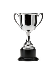 Silver trophy cup isolated for awards and sports transparent png