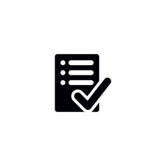 Checklist with a check mark to mark a completed task
Check icon in the to-do list