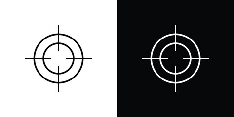 Target icon. Editable Vector symbols. Set of line icons on white background.