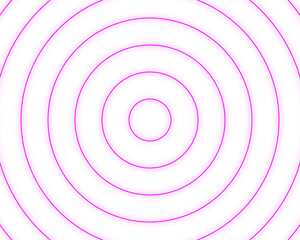 Concentric Circles in Pink and Black with Transparent Background - Abstract Design