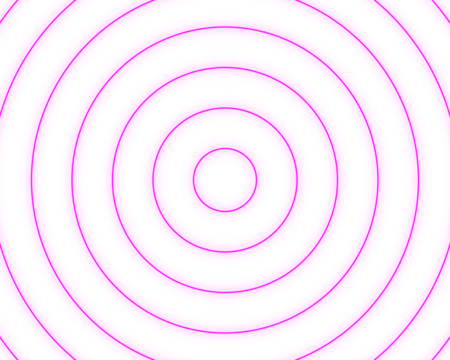 Concentric Circles in Pink and Black with Transparent Background - Abstract Design