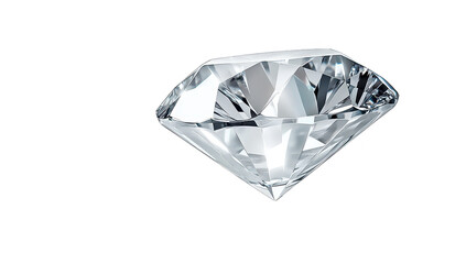 A brilliant. cut diamond sparkling under soft light. its facets and clarity. resting on a smooth surface with a minimalistic background. ideal for luxury and jewelry-related content