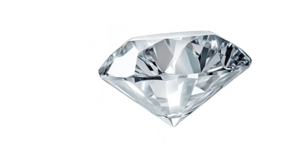 A brilliant. cut diamond sparkling under soft light. its facets and clarity. resting on a smooth surface with a minimalistic background. ideal for luxury and jewelry-related content