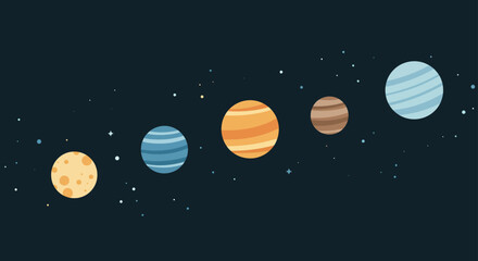 luminous planets in space cosmic bodies floating in dark space perfect for astronomy education inspiring wonder and appreciation of universe