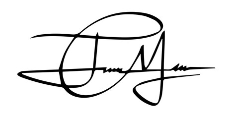 Overall Style and Form: The image features a highly stylized logo or signature, drawn with thick, flowing, connected lines, resembling calligraphy or artistic cursive.