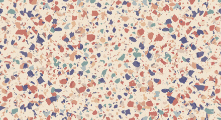 modern terrazzo seamless pattern design featuring multicolor fragments for wallpaper textiles and backgrounds in interior design and architecture