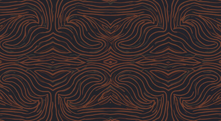 organic african kuba cloth pattern detailed brown lines on dark background intricate textile art perfect for global design projects and ethnic crafts