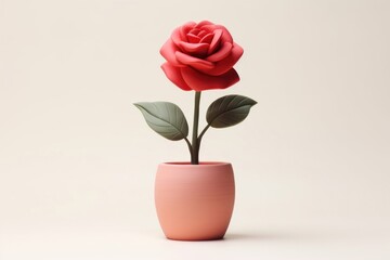Fototapeta premium Rose blossom pottery flower.