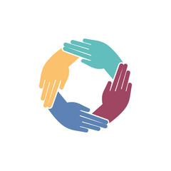 Obraz premium collaboration teamwork showcasing diverse hands uniting for a common goal representing community support and global partnership in a positive and inclusive way
