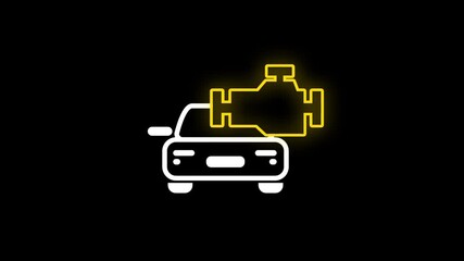 A car collision warning icon illustrating automated safety alerts that help prevent accidents by notifying drivers of imminent hazards on the road.
