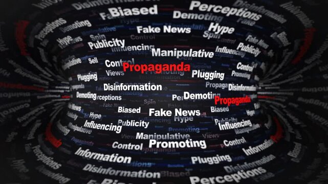 PROPAGANDA Keywords Animation on Tunnel Walls, Background, Loop
