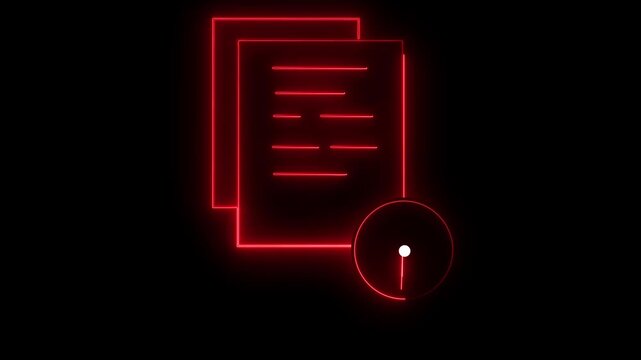 glowing neon deadline minimalist stroke animation