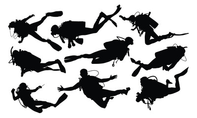 Scuba Divers Silhouettes Collection for Underwater Adventures