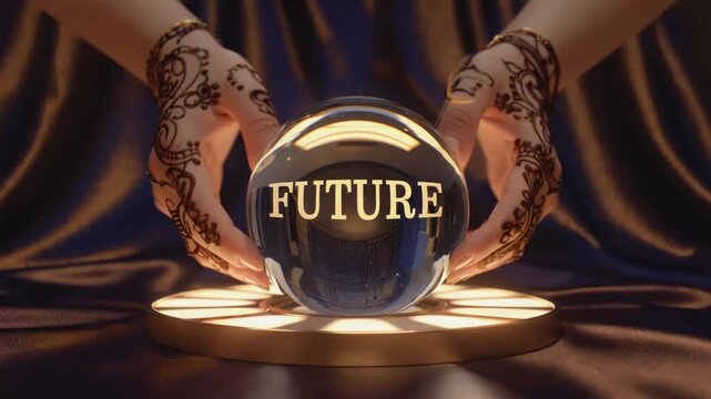 Fortune teller with a crystal ball.