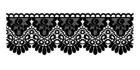 Openwork vector lace seamless pattern in Spanish style in black and white graphics,adorned with stylized roses,pendant.Hand drawn clip art for textile printing,cultural branding,tradicional festivals