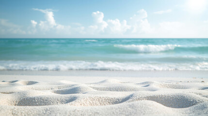Beautiful Tropical Beach with White Sand and Calm Blue Waves