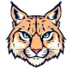 Vsai lynx head logo for mascot or wildcat concept