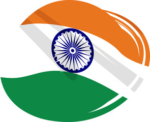 India Map Flag Design Vector &ndash; Indian Flag in Country Map