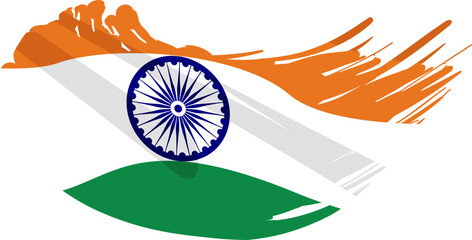 India Map Flag Design Vector &ndash; Indian Flag in Country Map