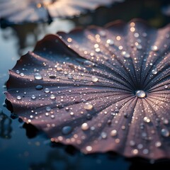 water drops on a leaf