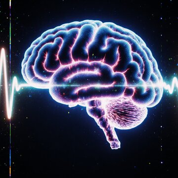 Brainwave visualization of sound waves and neural activity in the human brain