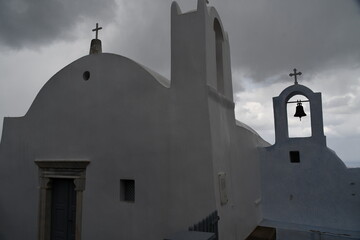 ギリシャのサントリーニ島フィラの街並み