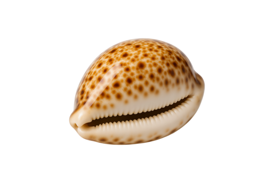 Cowrie Sea Shell Isolated on Transparent Background