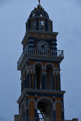 ギリシャのサントリーニ島フィラの街並み