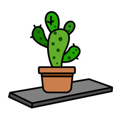 Three-Armed Cactus Reaching Upward