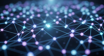 Abstract network connection technology background data science neural network artificial intelligence concept