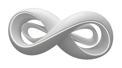 3D Infinity Symbol on White Background