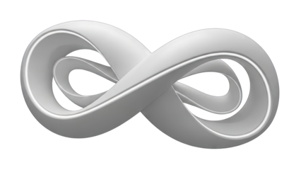 3D Infinity Symbol on White Background