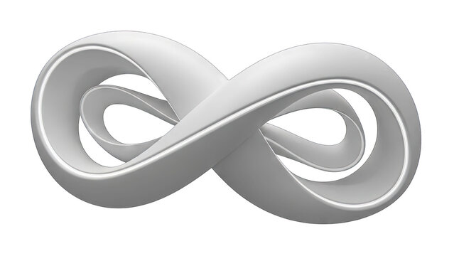 3D Infinity Symbol on White Background