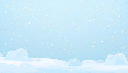Cute pastel winter background with soft snowy textures in a child-friendly minimalist style.
