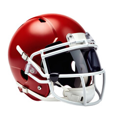 Fototapeta premium Red american football helmet with clear visor and white facemask