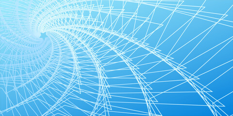 Abstract blue gradient background with shining lines waves. Minimalist background for banner, poster, cover, vector modern, suit for simple design