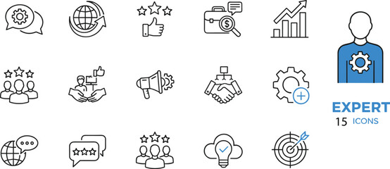 Essential Fire and Emergency Response Line Icons Set, Featuring Firefighter Equipment, Hydrants, Extinguishers, Warnings, and Natural Disaster Safety Symbols